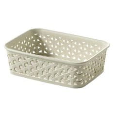 Curver RATTAN plastična košara kremasta 20x14x6cm "Y" STYLE