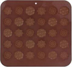 Orion Kalup za čokolado za čokoladne rože 30 kosov 21x20,5x1,5cm silikon ČERNO
