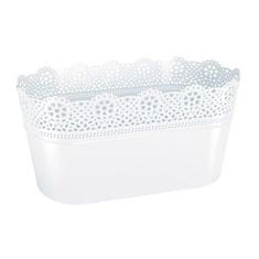 Prosperplast Čipka 28,5x13,5x15,5cm BELA (S449)