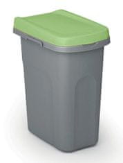 Stefanplast Koš za ločene odpadke HOME ECO SYSTEM, plastičen, 15 l, sivo-zelen