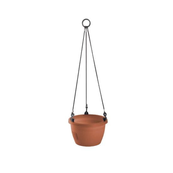 Plastkon Jardiniere Marina s premerom 25 cm, samooskrbni, s tečajem, opečnato rdeče barve