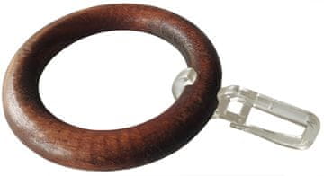 Praktic Lesen obroček s kljuko, barva oreha (10 kosov)