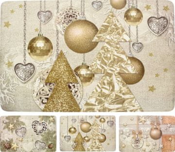 STREFA Podstavki PH TEXT 43,5x28,5cm 4 dekorji, mix