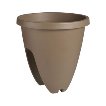 Plastkon Cvetlični lonec Balconia Ovi sivo-rjav 26cm