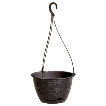 Prosperplast Cvetlični lonec Ratolla Round antracit premer 21,7 cm, viseč