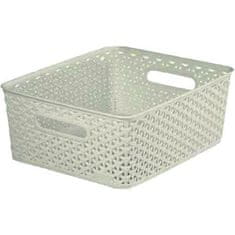 Curver RATTAN plastična košara smetana 35x30x13cm