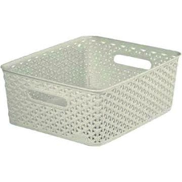 Curver RATTAN plastična košara smetana 35x30x13cm