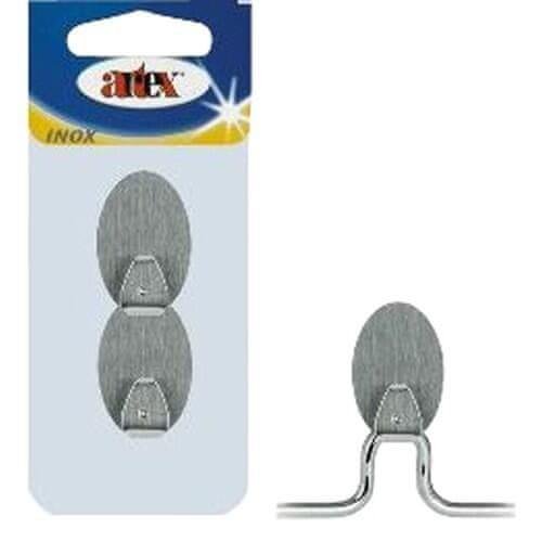 STREFA Samolepilni ovalni kavelj iz nerjavečega jekla (2 kosa)