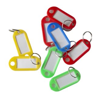 M.A.T Group Obesek za ključe 5,0 cm, plastičen, majhen z obročkom (50 kosov)