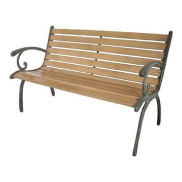 STREFA Vrtna klop 123x54x77cm, železo-drevo