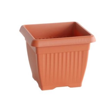 Prosperplast TERRA opečnato rdeč cvetlični lonec 45x45 cm, kvadraten