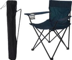 STREFA Zložljiv fotelj, 86x56x80cm, plastika-kovina, zelena