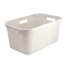 Curver Plastična košara za čista oblačila RATTAN 60x40x24cm kremna