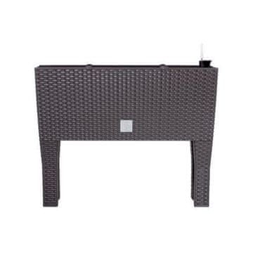 Prosperplast Plastični cvetlični zaboj Rato Case High 60×25×46 cm, temno rjav, z namakanjem