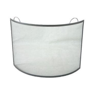 STREFA Zaslon za kamin 66x66cm, jeklen, črn