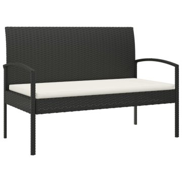Vidaxl Vrtna klop z blazino 105 cm poli ratan