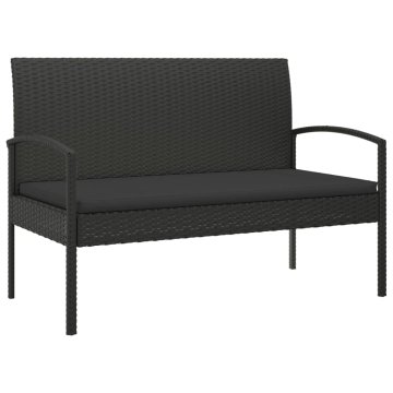 Vidaxl Vrtna klop z blazino 105 cm poli ratan