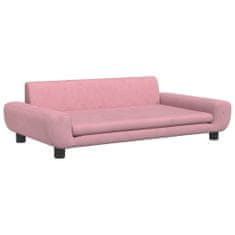 Greatstore Pasja postelja roza 100x54x33 cm žamet
