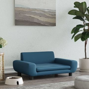 Vidaxl vidaXL Pasja postelja, modra, 70x45x33 cm, žamet