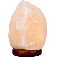 INNA Svetilka SOLNA na lesenem podstavku Himalajska sol 2,5 - 4 kg