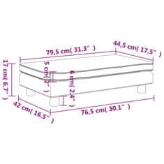 Vidaxl Otroški kavč s stolčkom za noge rjava 100x50x30 cm žamet