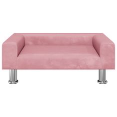 Greatstore Pasja postelja roza 70x45x26,5 cm žamet