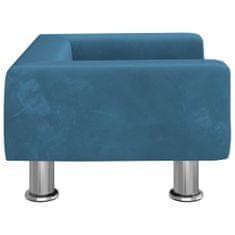 Vidaxl Pasja postelja modra 50x40x26,5 cm žamet