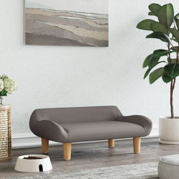 Vidaxl vidaXL Pasja postelja, sivo-rjava, 70x40x24 cm, prevleka iz blaga