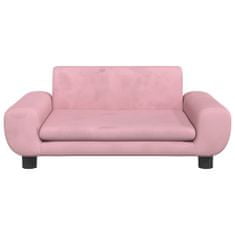 Greatstore Pasja postelja roza 70x45x33 cm žamet