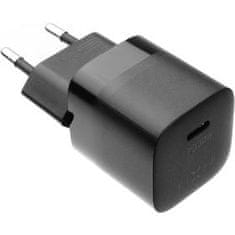 FIXED Mini adapter, USB-C, kabel, 30 W, črn