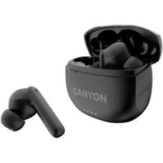 Canyon TWS-8 BT slušalke z mikrofonom, BT V5.3 JL 6976D4, 470mAh+40mAh ohišje do 32 ur, črne
