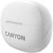 Canyon TWS-8 BT slušalke z mikrofonom, BT V5.3 JL 6976D4, 470mAh+40mAh ohišje do 32 ur, bela