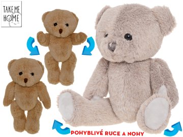 Medvedek Take Me Home 20 cm plišast, gibljive roke in noge - mešanica barv (rjava, bež)