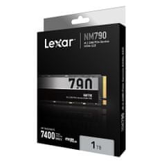 Lexar Lexarjev SSD NM790 PCle Gen4 M.2 NVMe - 1 TB (branje/pisanje: 7400/6500 MB/s)