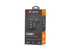 Natec avtomobilski polnilec CONEY, 2xUSB, 1xUSB-C, 84W