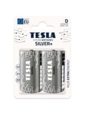 TESLA - baterije D SILVER+, 2 kosa, LR20