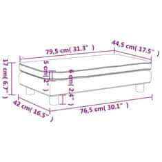 Vidaxl Otroški kavč s stolčkom za noge črna 100x50x30 cm žamet