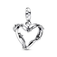 Pandora Romantičen srebrn obesek Heart of Me 792526C00