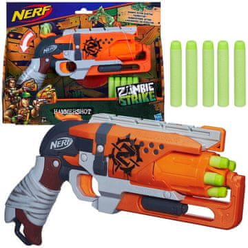 JOKOMISIADA Pištola Nerf Zombie Strike Hammer +5 Bullets Za4579