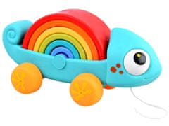 JOKOMISIADA Montessori sestavljanka Rainbow Chameleon 18m+ Za4532