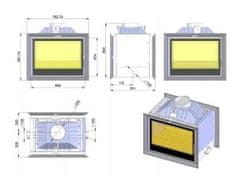 Kretz Toplozračni kaminski vložek z dvostranskim steklom L 73 SP
