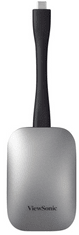 Viewsonic adapter za deljenje zaslona, USB,-C, brezžični, srebrn/črn (VB-WPS-001)