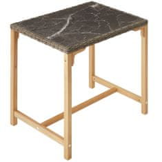 tectake Barska miza iz ratana Kutina 96x65x100cm, Naravna
