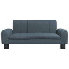 Vidaxl Otroški kavč temno siv 70x45x30 cm blago