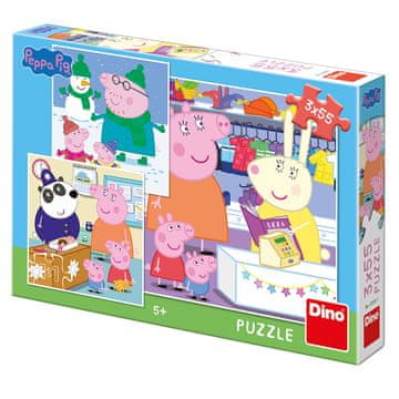 Dino Toys Peppa Pig - Veselo popoldne: sestavljanka 3x55 kosov