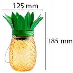 Polux 2x Solarna vrtna svetilka LED viseča okrasna STEKLO ANANAS