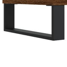Vidaxl Klubska mizica rjav hrast 90x50x36,5 cm inženirski les