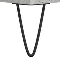 Vidaxl Klubska mizica betonsko siva 90x44,5x45 cm inženirski les