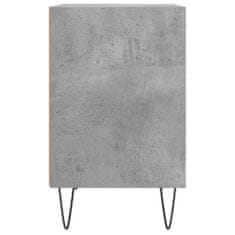 Greatstore Nočna omarica 2 kosa betonsko siva 40x30x50 cm inženirski les