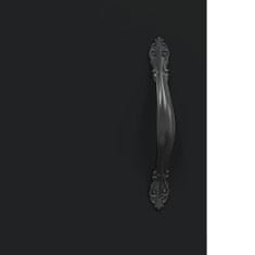 Greatstore Komoda črno 100x36x60 cm inženirski les